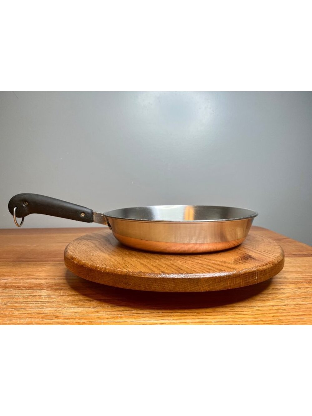 Vintage Revere Ware Copper Bottom 10 inch Skillet Frying Pan  NO LID, Pre 1968 D